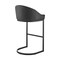 Armen Living Atherik Counter Stool in Black Metal with Black Faux Leather 840254335882 - alternate 2